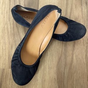 J. Crew Black Suede Cece Ballet Ballet Flat 7.5